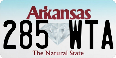 AR license plate 285WTA