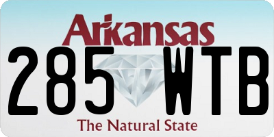AR license plate 285WTB