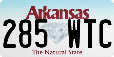 AR license plate 285WTC