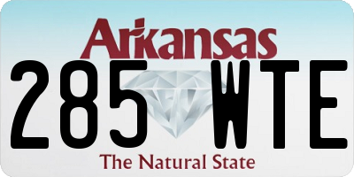 AR license plate 285WTE