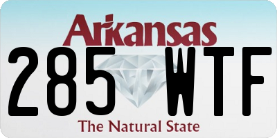 AR license plate 285WTF