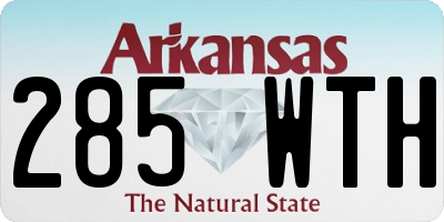 AR license plate 285WTH