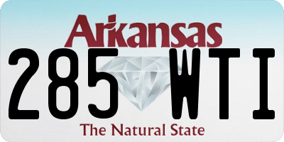 AR license plate 285WTI