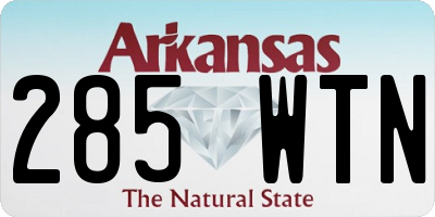 AR license plate 285WTN