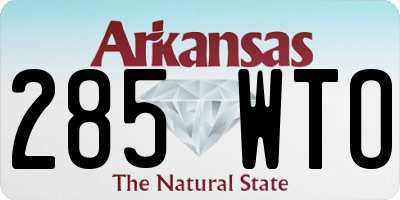 AR license plate 285WTO