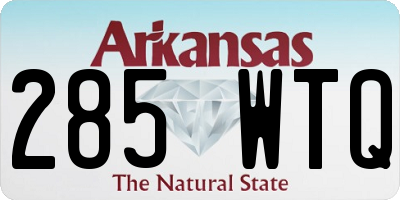 AR license plate 285WTQ