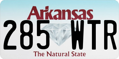 AR license plate 285WTR