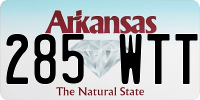 AR license plate 285WTT