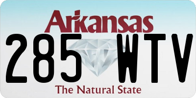 AR license plate 285WTV
