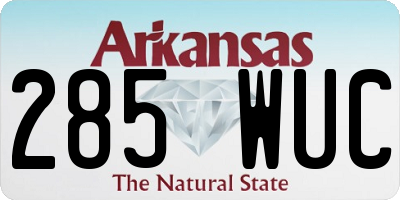 AR license plate 285WUC