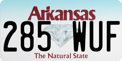 AR license plate 285WUF