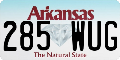 AR license plate 285WUG