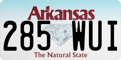AR license plate 285WUI