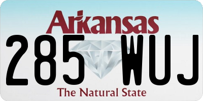 AR license plate 285WUJ