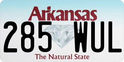 AR license plate 285WUL