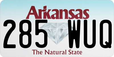 AR license plate 285WUQ