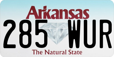AR license plate 285WUR