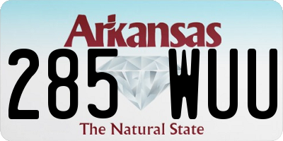AR license plate 285WUU