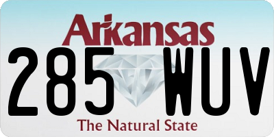 AR license plate 285WUV