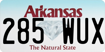 AR license plate 285WUX