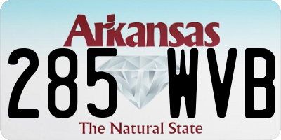 AR license plate 285WVB