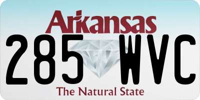 AR license plate 285WVC