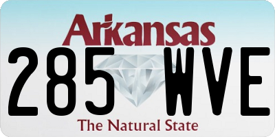 AR license plate 285WVE
