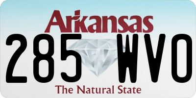 AR license plate 285WVO