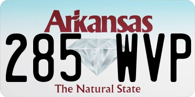 AR license plate 285WVP