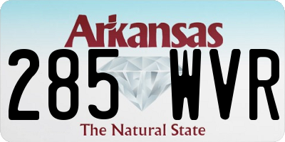 AR license plate 285WVR