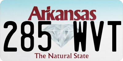 AR license plate 285WVT