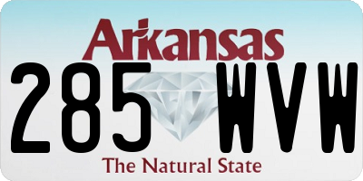 AR license plate 285WVW