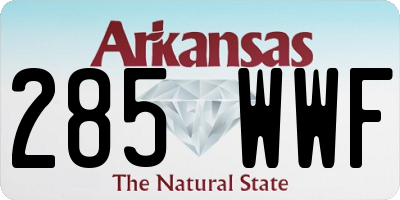 AR license plate 285WWF