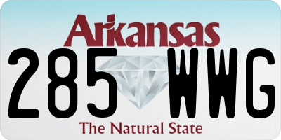 AR license plate 285WWG