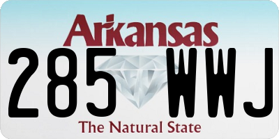 AR license plate 285WWJ