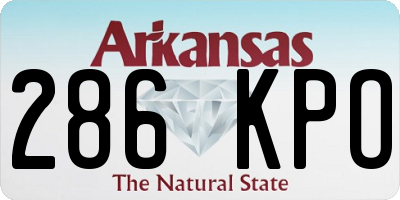 AR license plate 286KPO