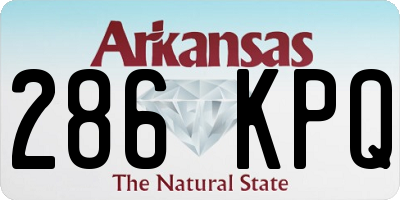 AR license plate 286KPQ