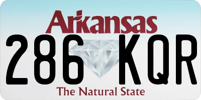 AR license plate 286KQR