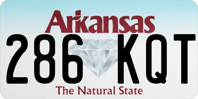 AR license plate 286KQT