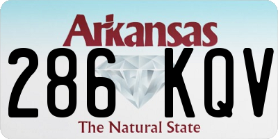 AR license plate 286KQV
