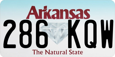 AR license plate 286KQW