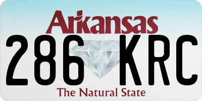 AR license plate 286KRC