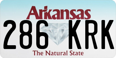 AR license plate 286KRK