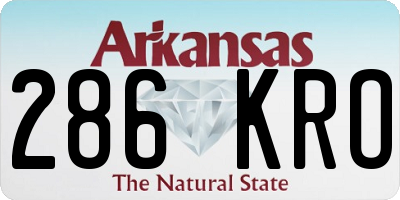 AR license plate 286KRO