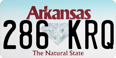 AR license plate 286KRQ