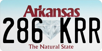 AR license plate 286KRR