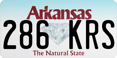 AR license plate 286KRS
