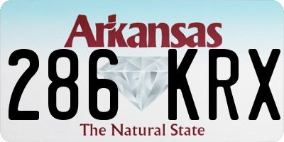 AR license plate 286KRX