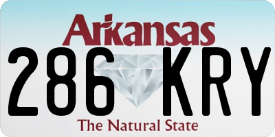 AR license plate 286KRY