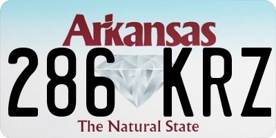 AR license plate 286KRZ